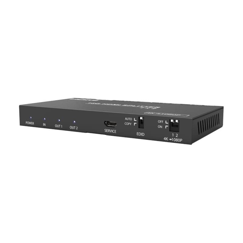 HDCVT 1x2 HDMI 2.0 Splitter with Scaler/Audio Extract EDID HDCP 2.2